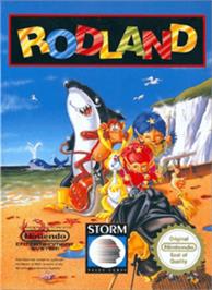 Box cover for Rodland on the Nintendo NES.
