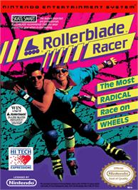 Box cover for Rollerblade Racer on the Nintendo NES.