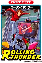 Box cover for Rolling Thunder on the Nintendo NES.
