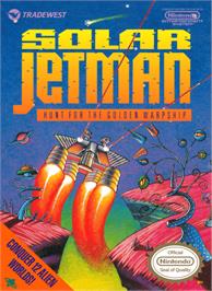 Box cover for Solar Jetman: Hunt for the Golden Warpship on the Nintendo NES.