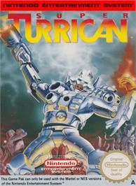 Box cover for Super Turrican on the Nintendo NES.