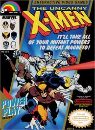 Box cover for Uncanny X-Men on the Nintendo NES.