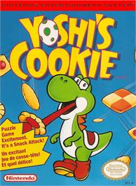 Box cover for Yoshi's Cookie on the Nintendo NES.