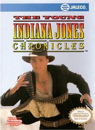 Box cover for Young Indiana Jones Chronicles on the Nintendo NES.