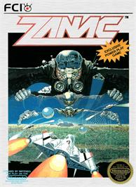 Box cover for Zanac A.I. on the Nintendo NES.