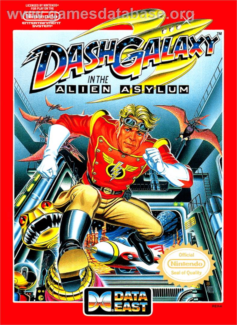 Dash Galaxy in the Alien Asylum - Nintendo NES - Artwork - Box