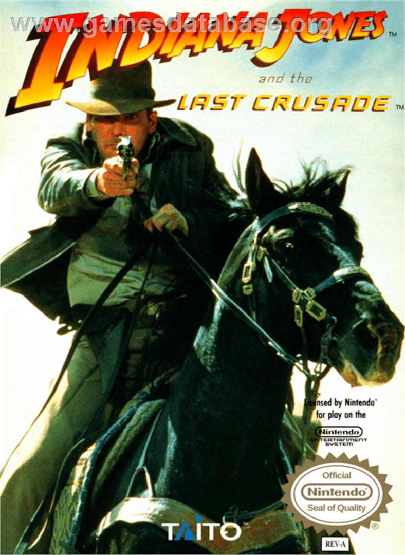Indiana Jones and the Last Crusade - Nintendo NES - Artwork - Box