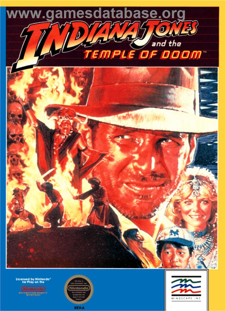 Indiana Jones and the Temple of Doom - Nintendo NES - Artwork - Box