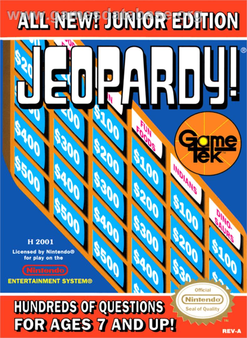 Jeopardy! Junior Edition - Nintendo NES - Artwork - Box