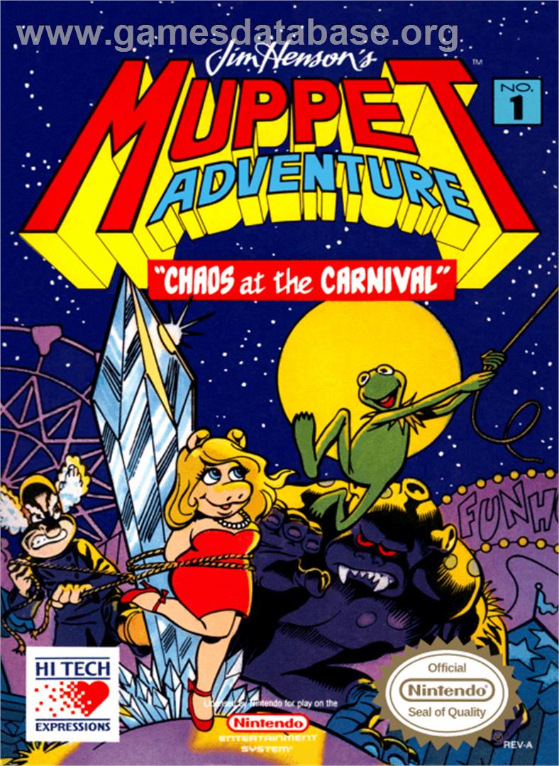 Jim Henson's Muppet Adventure: Chaos at the Carnival - Nintendo NES - Artwork - Box