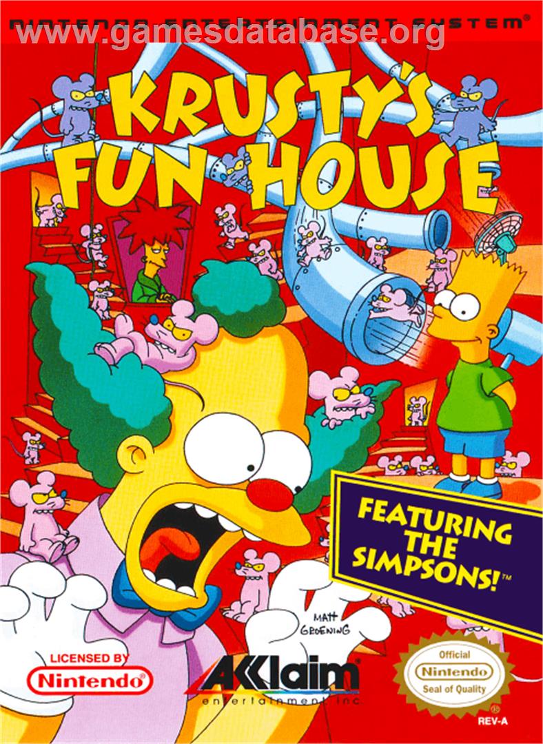 Krusty's Fun House - Nintendo NES - Artwork - Box