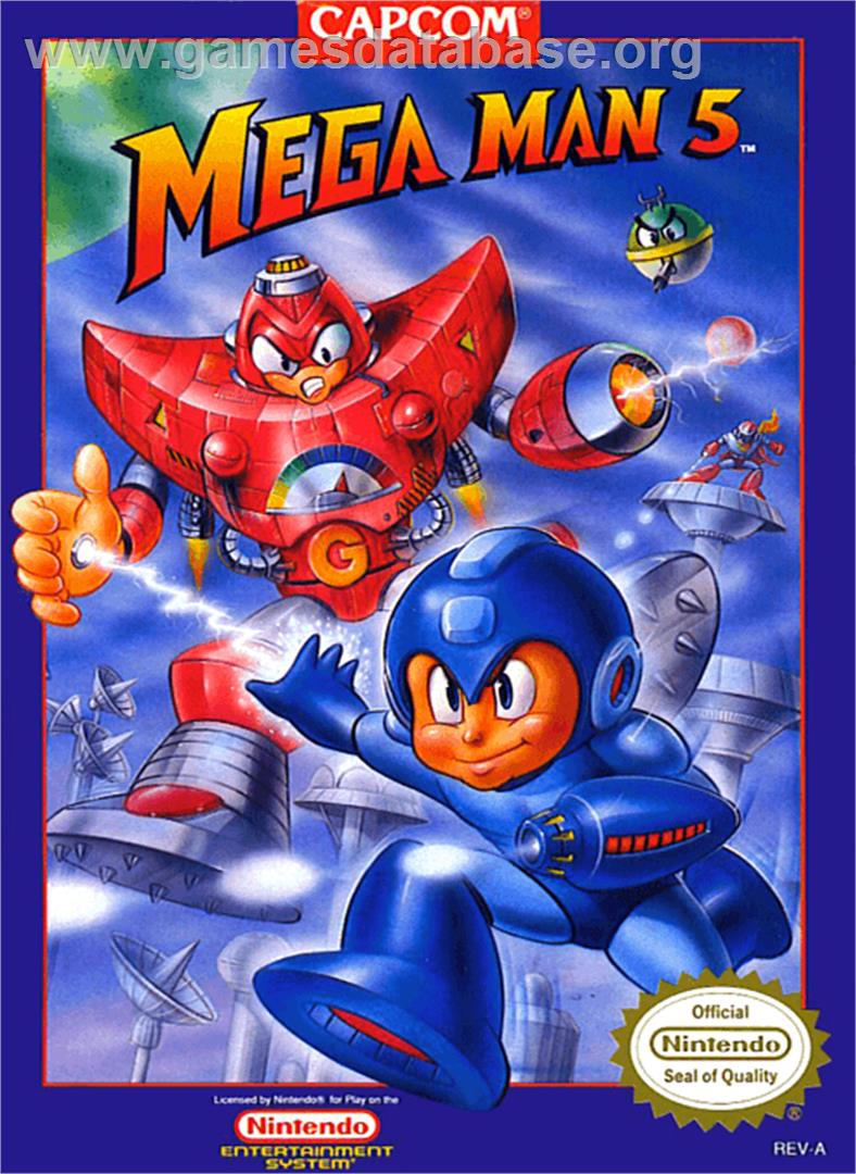 Mega Man 5 - Nintendo NES - Artwork - Box