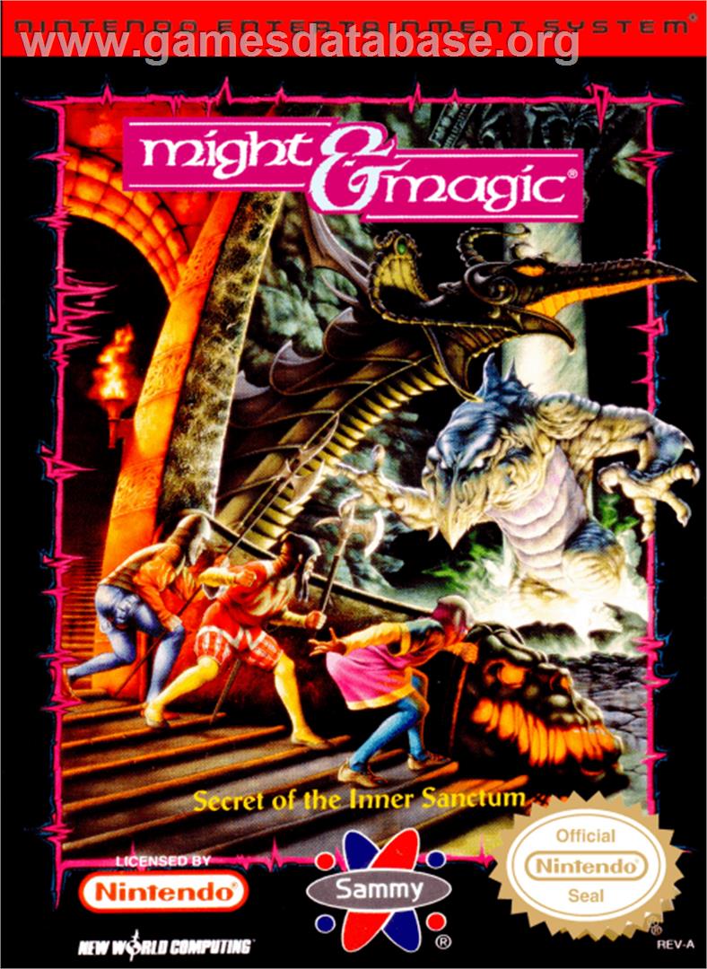 Might and Magic: Secret of the Inner Sanctum - Nintendo NES - Artwork - Box