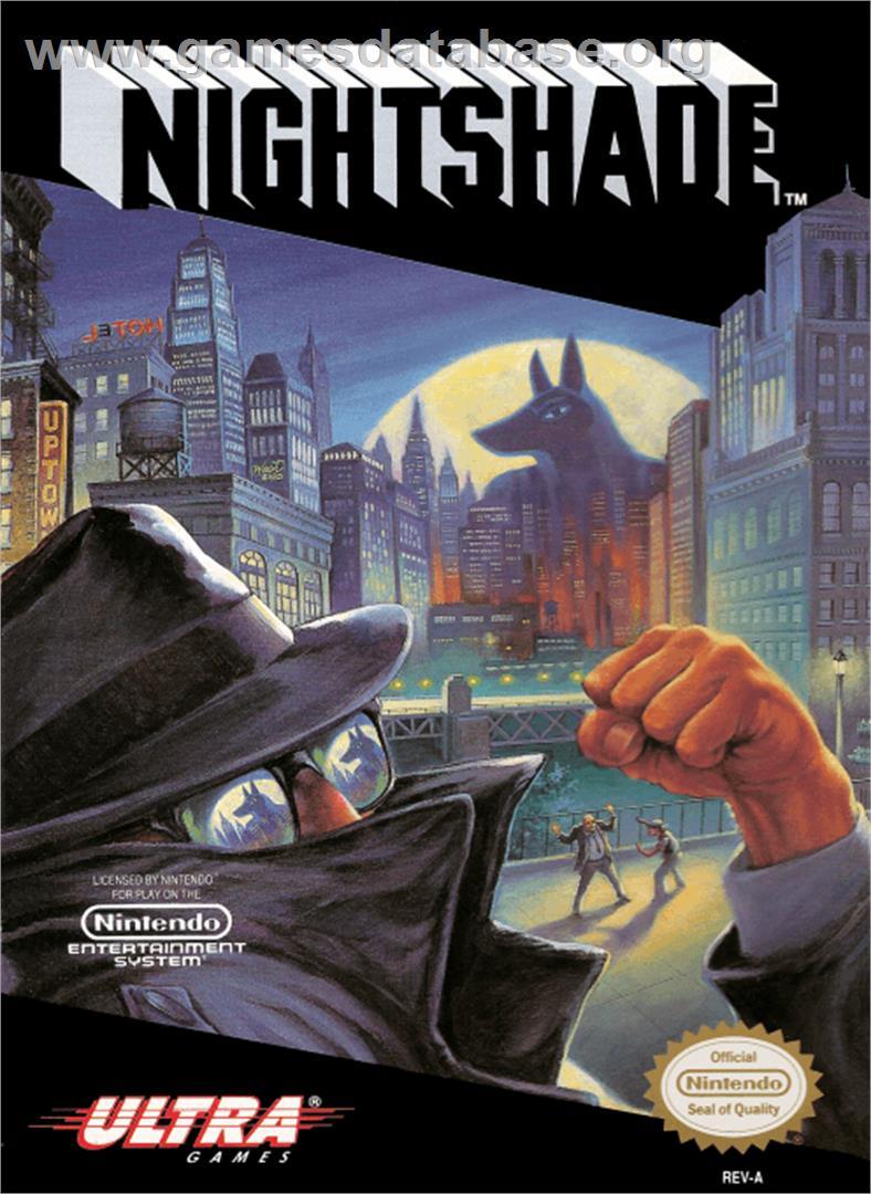 Nightshade: Part 1 - The Claws of Sutekh - Nintendo NES - Artwork - Box