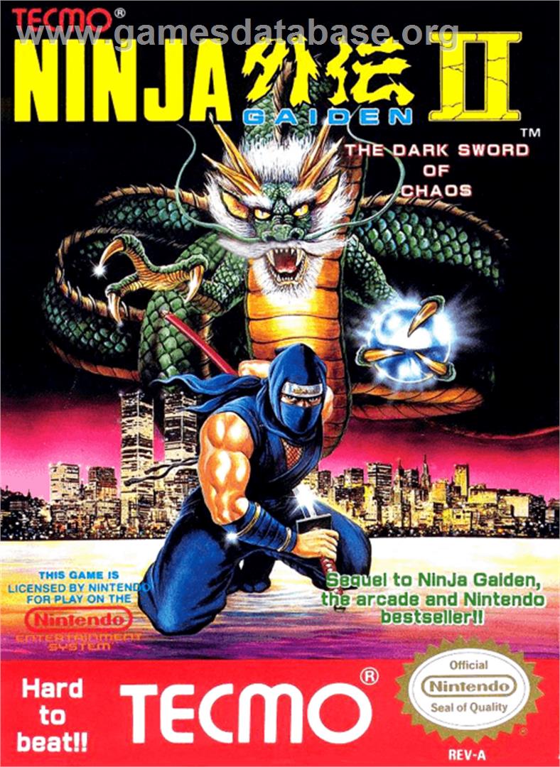 Ninja Gaiden II: The Dark Sword of Chaos - Nintendo NES - Artwork - Box
