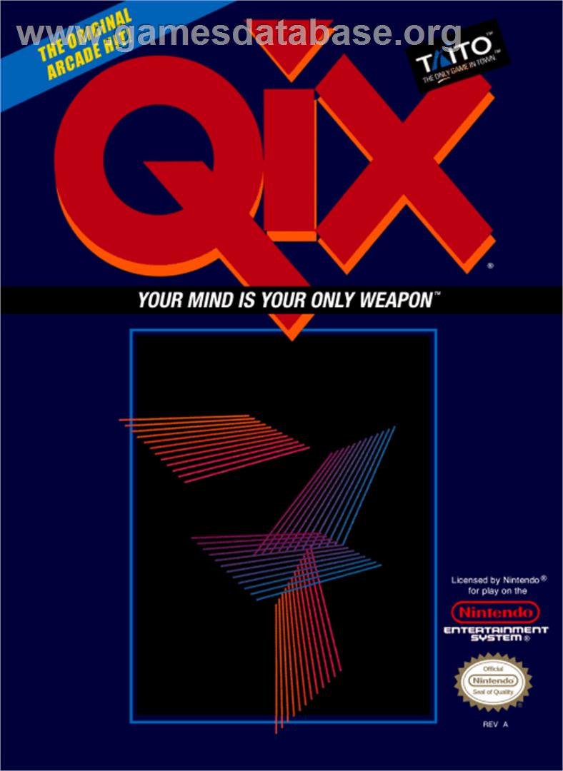 Qix - Nintendo NES - Artwork - Box
