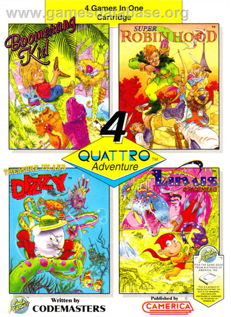 Quattro Adventure - Nintendo NES - Artwork - Box