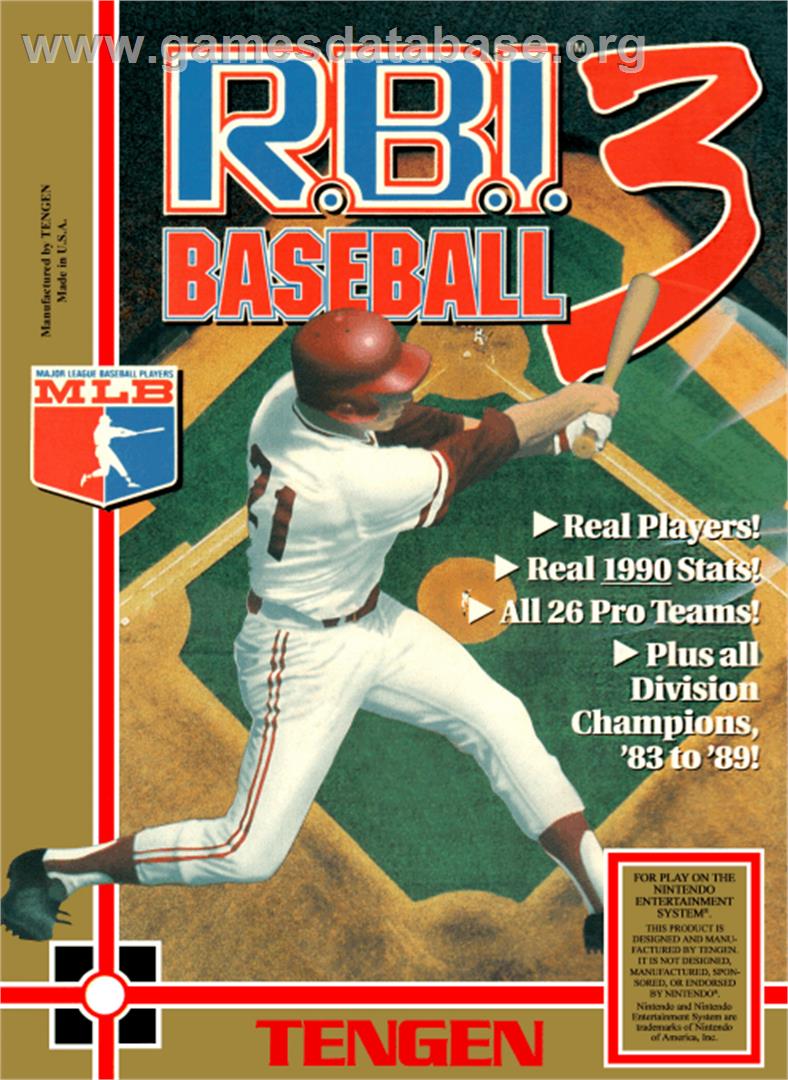 RBI Baseball 3 - Nintendo NES - Artwork - Box