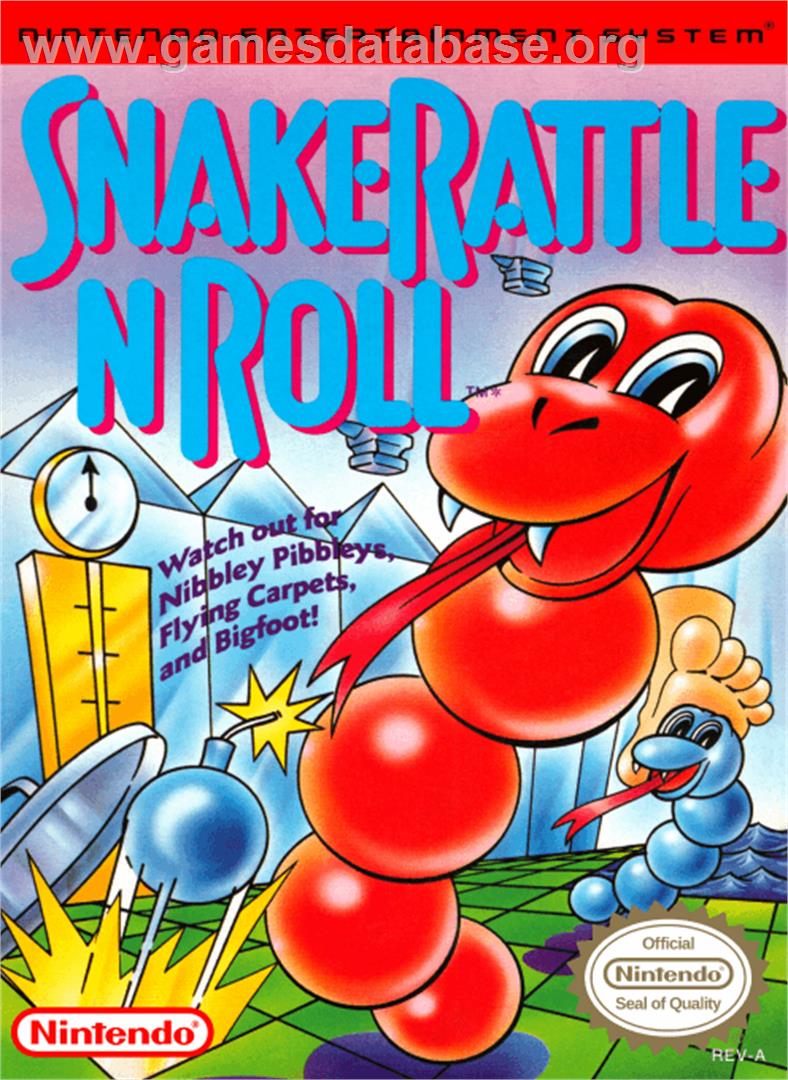 Snake Rattle 'n Roll - Nintendo NES - Artwork - Box