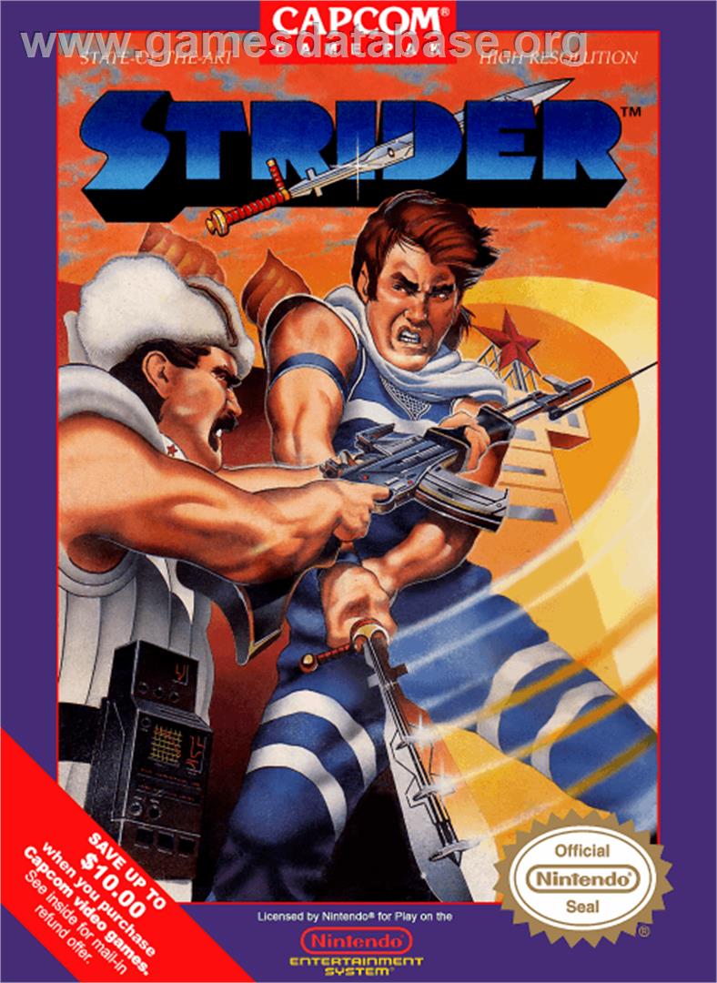 Strider - Nintendo NES - Artwork - Box