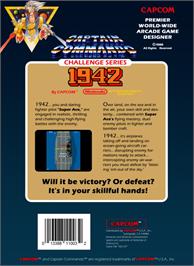 Box back cover for 1942 on the Nintendo NES.