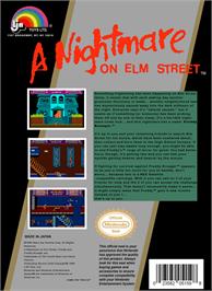 Box back cover for A Nightmare on Elm Street on the Nintendo NES.