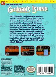 Box back cover for Adventures of Gilligan's Island on the Nintendo NES.
