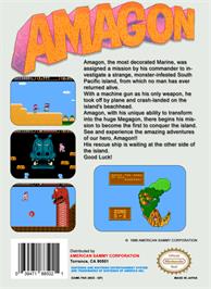 Box back cover for Amagon on the Nintendo NES.