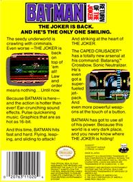 Box back cover for Batman: Return of the Joker on the Nintendo NES.