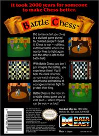 Box back cover for Battle Chess on the Nintendo NES.