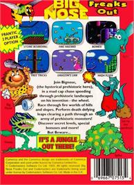 Box back cover for Big Nose Freaks Out on the Nintendo NES.