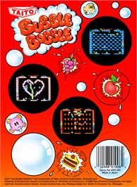Box back cover for Bubble Bobble on the Nintendo NES.