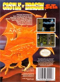 Box back cover for Castle of Dragon on the Nintendo NES.