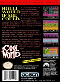 Box back cover for Cool World on the Nintendo NES.