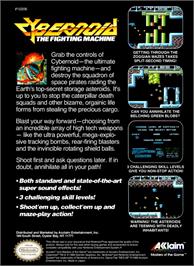 Box back cover for Cybernoid: The Fighting Machine on the Nintendo NES.