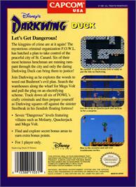 Box back cover for Darkwing Duck on the Nintendo NES.