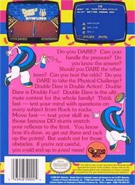 Box back cover for Double Dare on the Nintendo NES.
