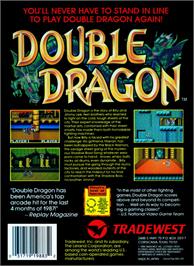 Box back cover for Double Dragon on the Nintendo NES.