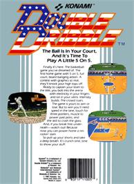 Box back cover for Double Dribble on the Nintendo NES.