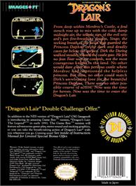 Box back cover for Dragon's Lair on the Nintendo NES.