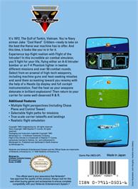 Box back cover for Flight of the Intruder on the Nintendo NES.