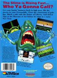 Box back cover for Ghostbusters 2 on the Nintendo NES.