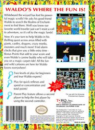 Box back cover for Great Waldo Search on the Nintendo NES.