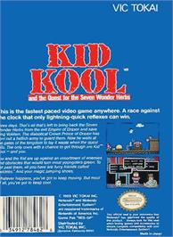 Box back cover for Kid Kool and the Quest for the Seven Wonder Herbs on the Nintendo NES.