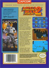 Box back cover for Mega Man 2 on the Nintendo NES.