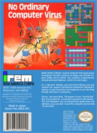 Box back cover for Metal Storm on the Nintendo NES.