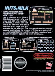 Box back cover for Nuts & Milk on the Nintendo NES.