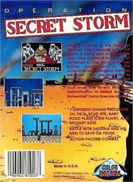 Box back cover for Operation Secret Storm on the Nintendo NES.