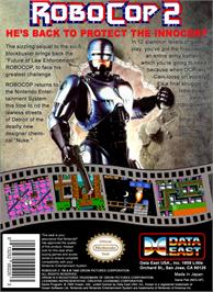 Box back cover for Robocop 2 on the Nintendo NES.