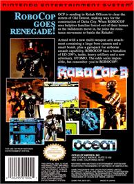 Box back cover for Robocop 3 on the Nintendo NES.